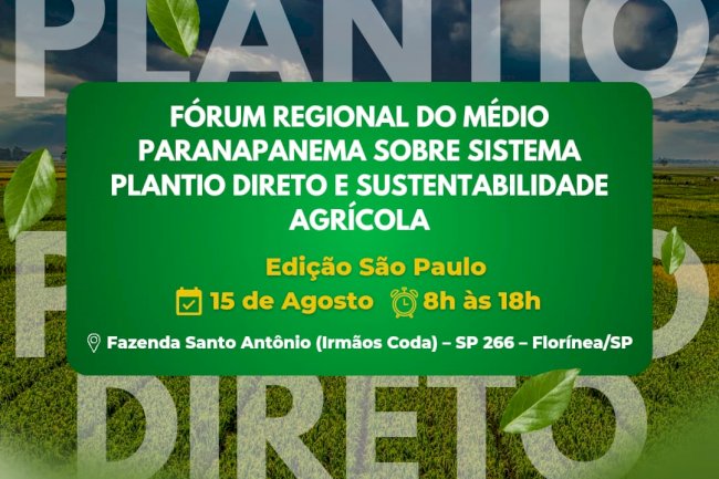 Fórum em SP enfatiza importância da adubação verde para equilíbrio do sistema produtivo