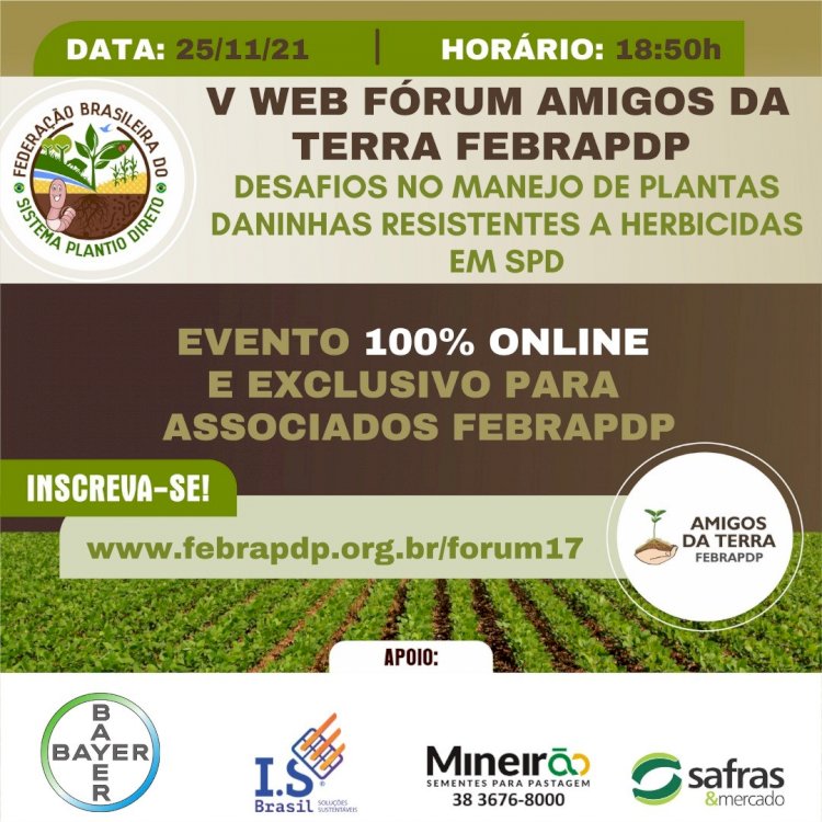 Desafio da resistência a herbicidas é tema de Web Fórum no dia 25